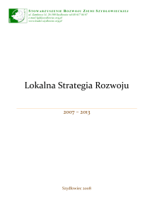 Lokalna Strategia Rozwoju - Samorząd Województwa Mazowieckiego