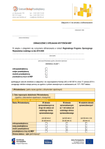 Oświadczenie o spełnieniu kryteriów MŚP (dla wnioskodawcy i