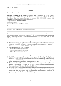 Wzór umowy – załącznik nr 1 do Specyfikacji Istotnych Warunków
