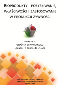 BIOPRODUKTY - Polskie Towarzystwo Technologów Żywności