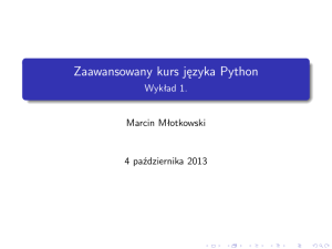 Zaawansowany kurs jezyka Python