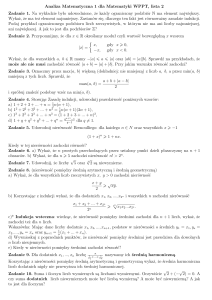 Analiza Matematyczna 1 dla Matematyki WPPT, lista 2 Zadanie 1