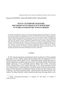 Ocena liczebności bakterii Pseudomonas fluorescens w - Eko-DOk