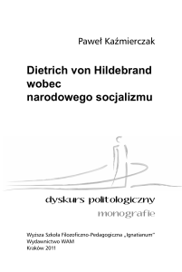 dietrich von hildebrand wobec narodowego socjalizmu