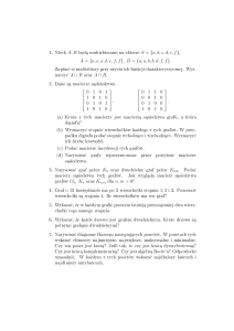 1. Niech A, B b¦d¡ multizbiorami na zbiorze S = 1a, b, c, d, e, fl