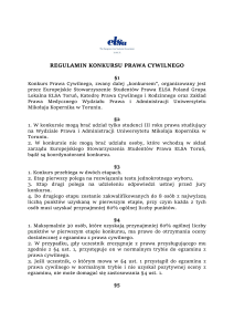 regulamin konkursu prawa cywilnego - ELSA Toruń