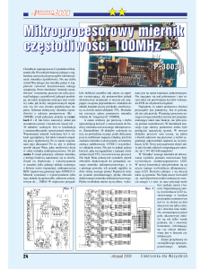 Mikroprocesorowy miernik częstotliwości 100MHz