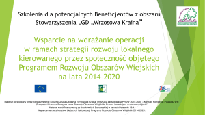 Prezentacja ze spotkań dla mieszkańców LGD Wrzosowa Kraina