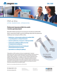 DNA ze śliny - DNA Genotek