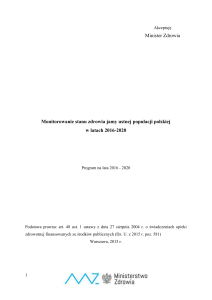 Monitorowanie stanu zdrowia jamy ustnej populacji polskiej