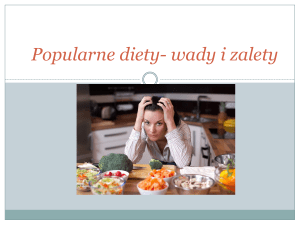 popularne diety- wady i zalety