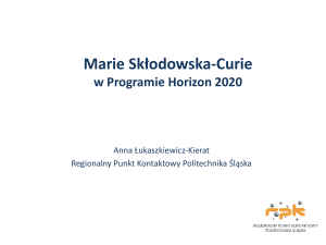Marie Sk*odowska-Curie w Programie Horizon 2020