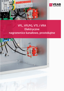 VFL, VFLPG, VTL i VRA Elektryczne nagrzewnice kanałowe