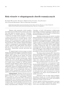 Rola wirusów w etiopatogenezie chorób reumatycznych