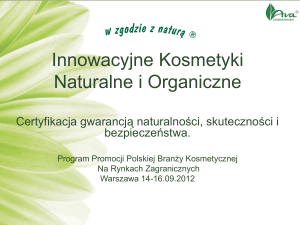 Innowacyjne Kosmetyki Naturalne i Organiczne