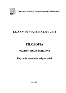 egzamin maturalny 2011 filozofia