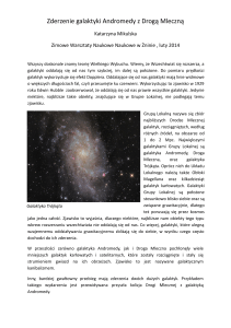 Zderzenie galaktyki Andromedy z Drogą Mleczną