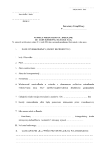 wniosek - Powiatowy Urząd Pracy w Siemiatyczach