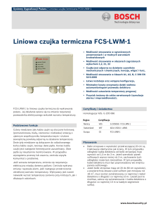 Liniowa czujka termiczna FCS‑LWM‑1