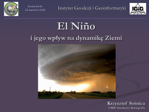 El Niño i jego wpływ na dynamikę Ziemi Krzysztof