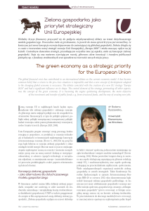 Zielona gospodarka jako priorytet strategiczny Unii Europejskiej