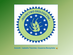 Rolnictwo ekologiczne - Klaster Gastronomiczny