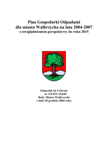 plan gospodarki odpadami - Urząd Miejski w Wałbrzychu