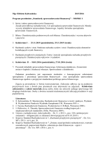 Mgr Elżbieta Kalwasińska 2015/2016 Program przedmiotu