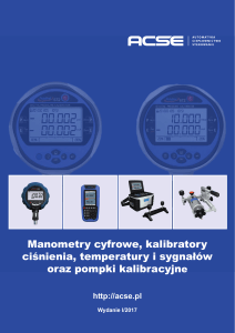 Katalog kalibratory ciśnienia, temperatury oraz pompki