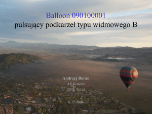 Balloon 090100001 - pulsujący podkarzeł typu widmowego B