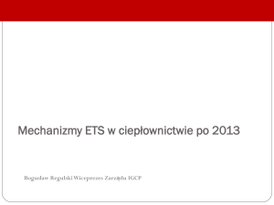 Mechanizmy ETS w ciepłownictwie po 2013