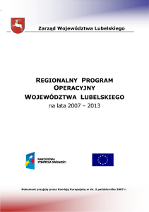 Regionalny Program Operacyjny Województwa Lubelskiego