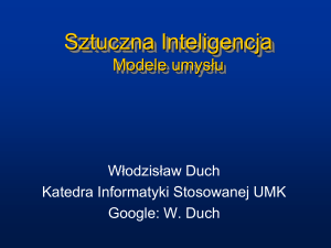 Modele Umyslu - Katedra Informatyki Stosowanej UMK