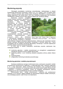 Monitoring przyrody - Wojewódzki Inspektorat Ochrony Środowiska