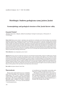 Morfologia i budowa geologiczna rynny jeziora Jasień