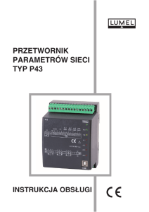 przetwornik parametrów sieci typ p43