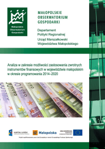 Analiza Instrumenty Inżynierii Finansowej Małopolska
