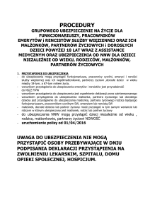 open life procedury - NSZZ Funkcjonariuszy i Pracowników