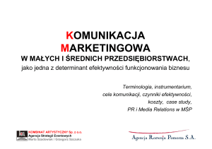 Komunikacja marketingowa w MŚP