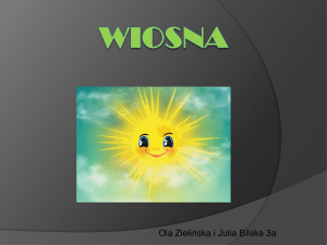 WIOSNA Ola Zielińska i Julia Bilska 3a