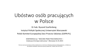Ubóstwo pracowników w Polsce