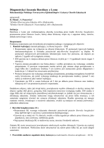 projekt rekomendacji - Stowarzyszenie Chorych na Boreliozę