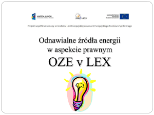 Odnawialne źródła energii w aspekcie prawnym OZE v - Saba-Sun