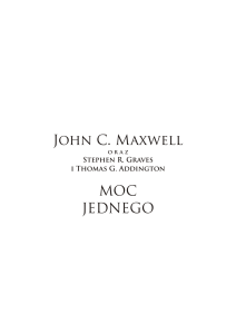 książka MOC JEDNEGO - John C Maxwell (środek)