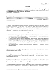 Umowa - Dzienny Dom Pomocy Społecznej w Białymstoku