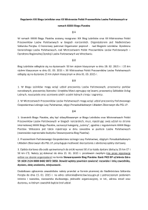 Regulamin XIX Biegu Leśników oraz XII Mistrzostw Polski