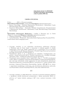 umowa użyczenia - Samorząd Województwa Mazowieckiego
