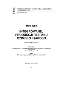 Metodyka Rzepak ed2 - Państwowa Inspekcja Ochrony Roślin i