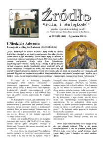 Wtorek – 4 grudnia 2012 – św. Barbary, męczennicy Łk 10,21-24