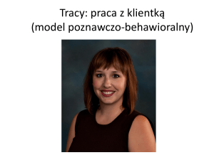 Tracy: praca z klientką (model poznawczo